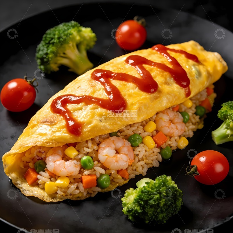 高清大图下载【趣麦麦图】泰式蛋包饭图片