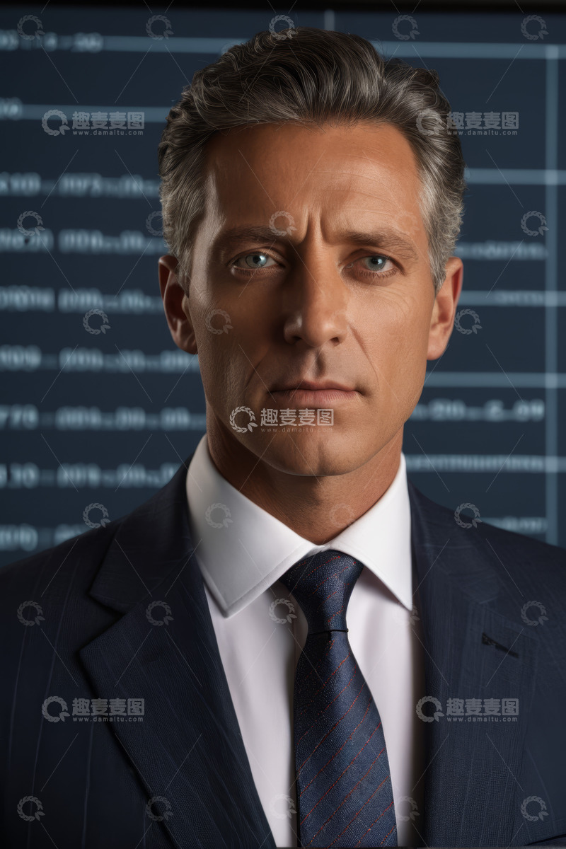 高清大图下载【趣麦麦图】西装革履男士严肃肖像
