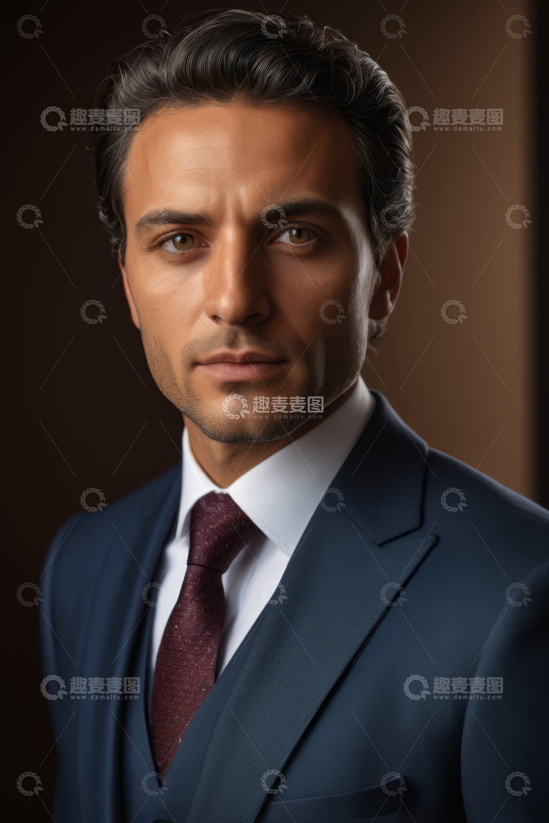 高清大图下载【趣麦麦图】西装男士商务肖像特写