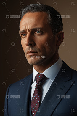 穿着商务正装的男士肖像