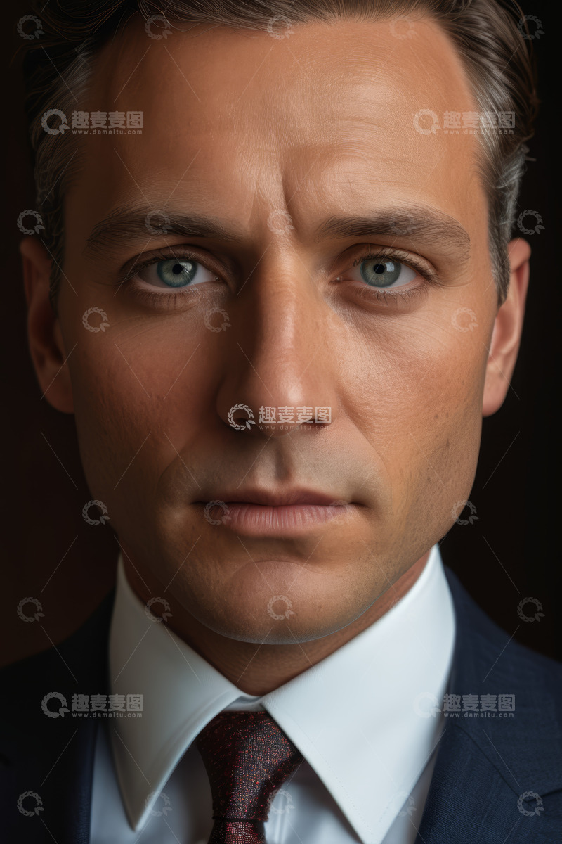 高清大图下载【趣麦麦图】西装男士面部特写