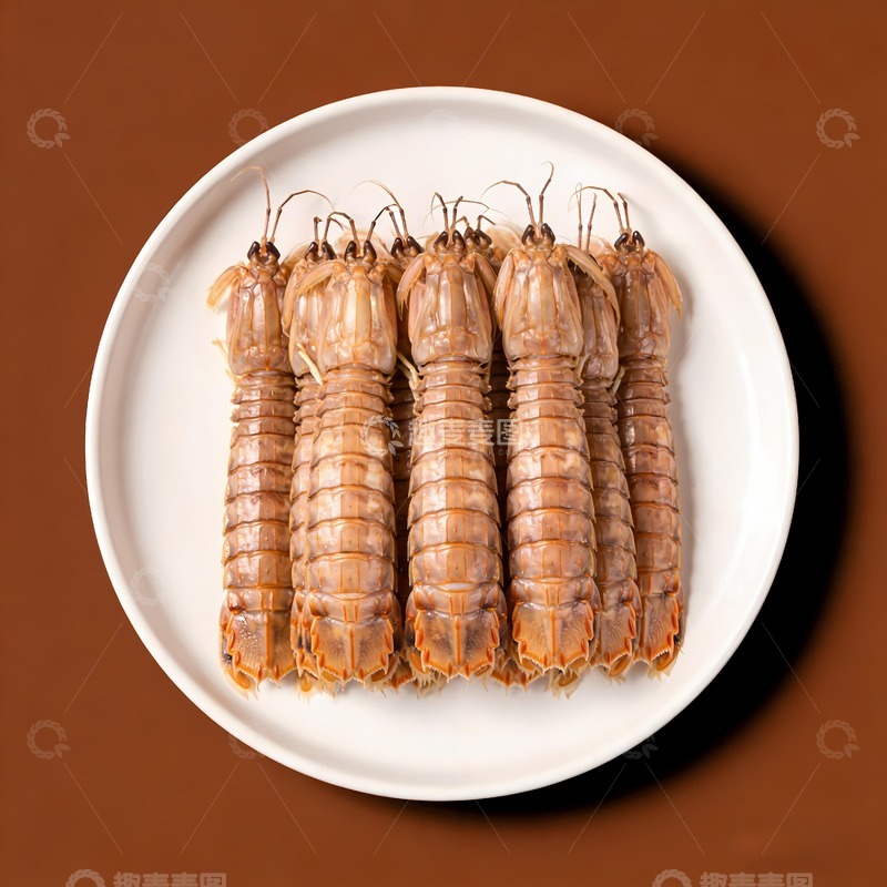 高清大图下载【趣麦麦图】一盘皮皮虾美食