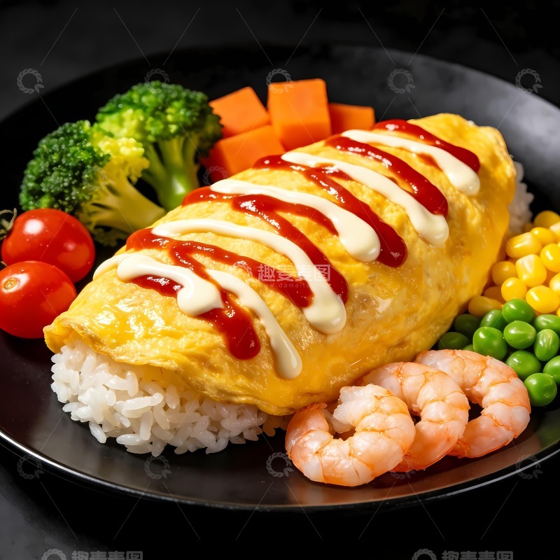 高清大图下载【趣麦麦图】日式蛋包饭图片