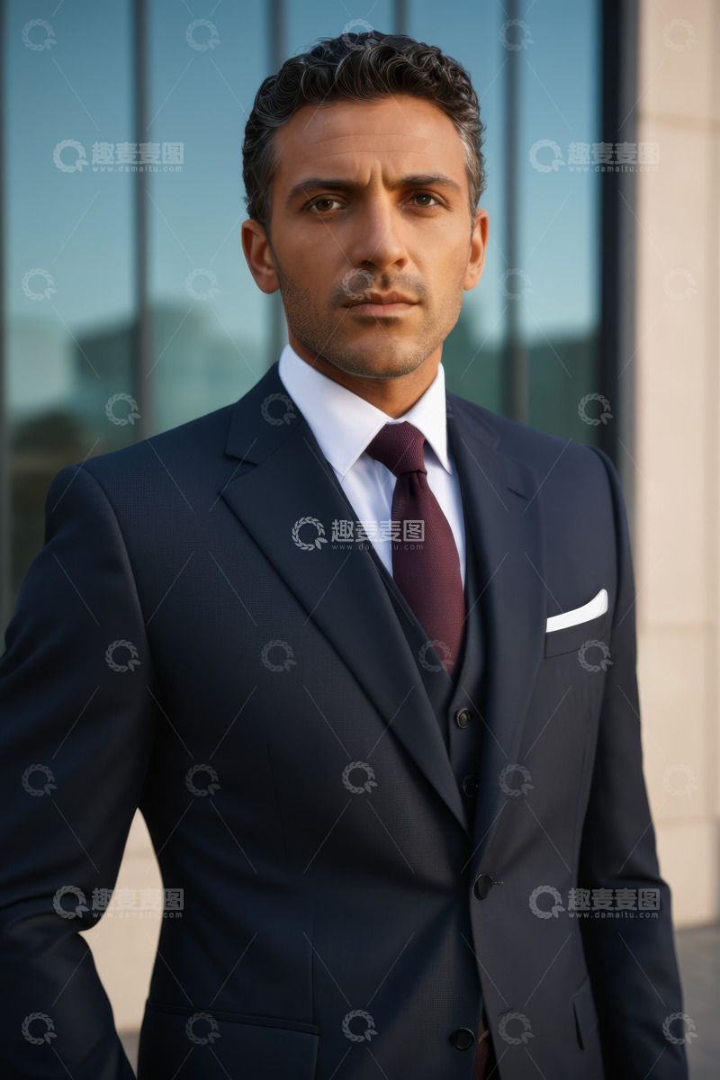 高清大图下载【趣麦麦图】西装革履男士户外肖像