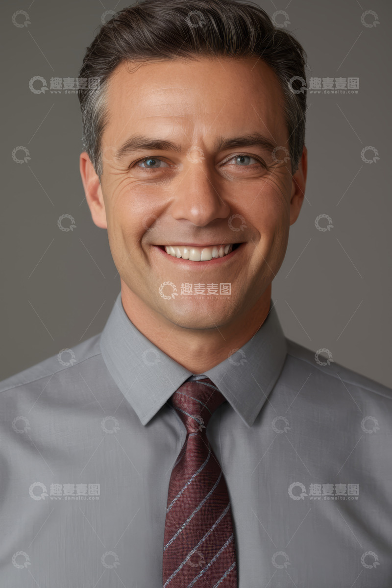 高清大图下载【趣麦麦图】微笑男士商务风肖像