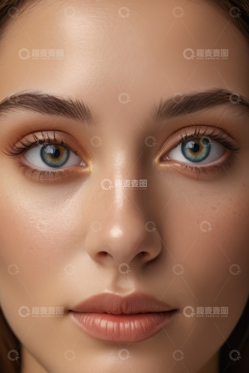 高清大图下载【趣麦麦图】女性脸部特写肖像图片