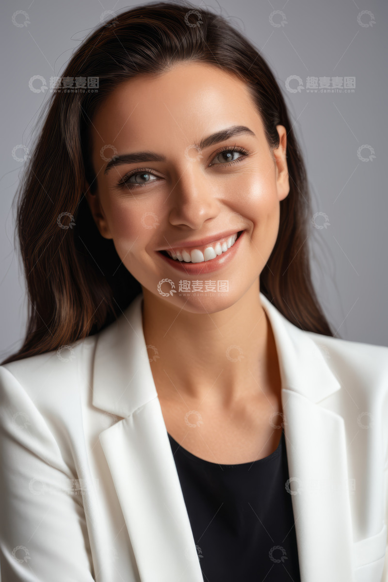 高清大图下载【趣麦麦图】微笑职业女性肖像