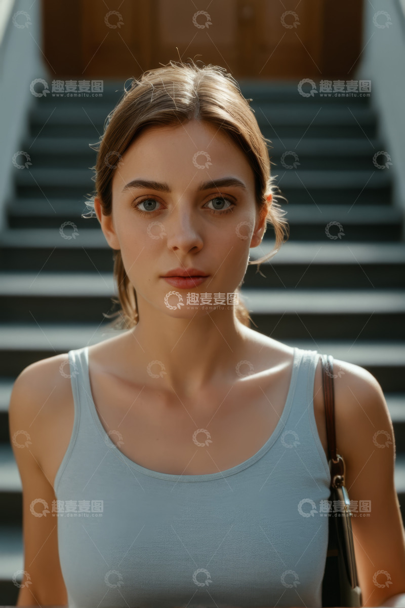 高清大图下载【趣麦麦图】户外女子半身肖像