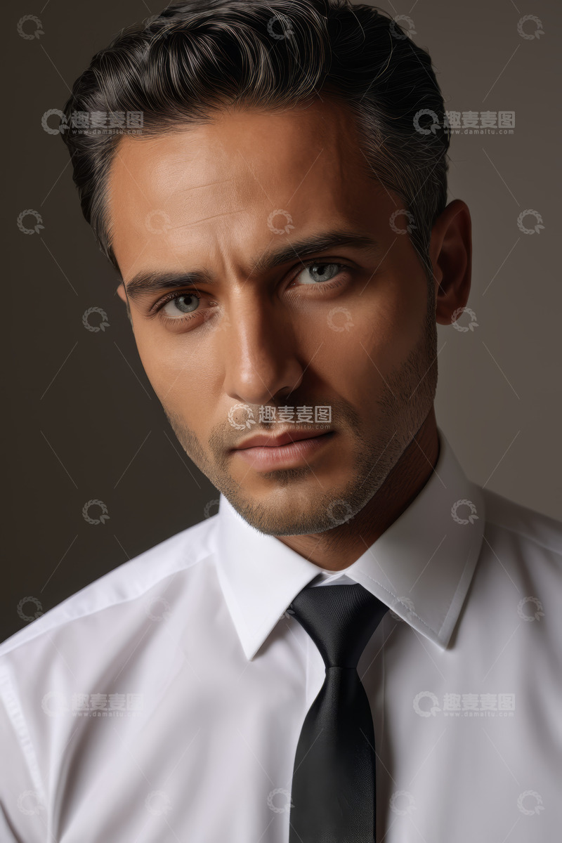 高清大图下载【趣麦麦图】商务男士正装肖像特写