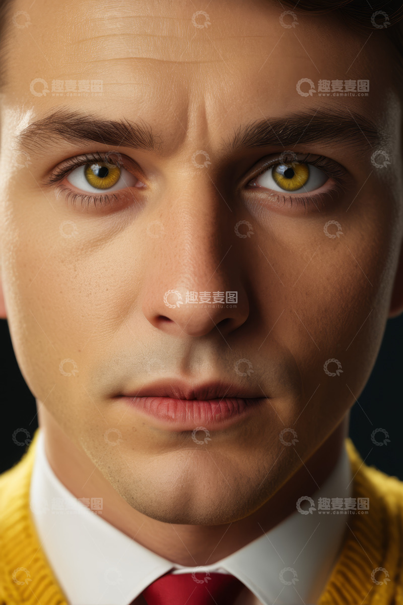 高清大图下载【趣麦麦图】男子脸部特写肖像素材