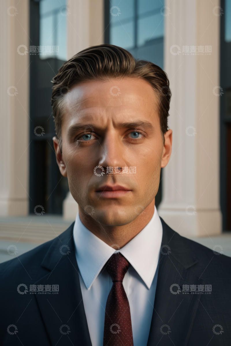 高清大图下载【趣麦麦图】身着西装的男士户外肖像
