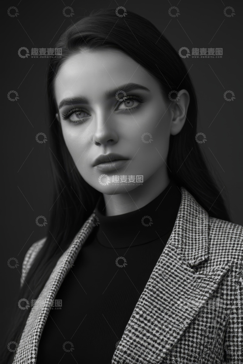 高清大图下载【趣麦麦图】时尚女性半身肖像素材