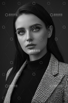 时尚女性半身肖像素材