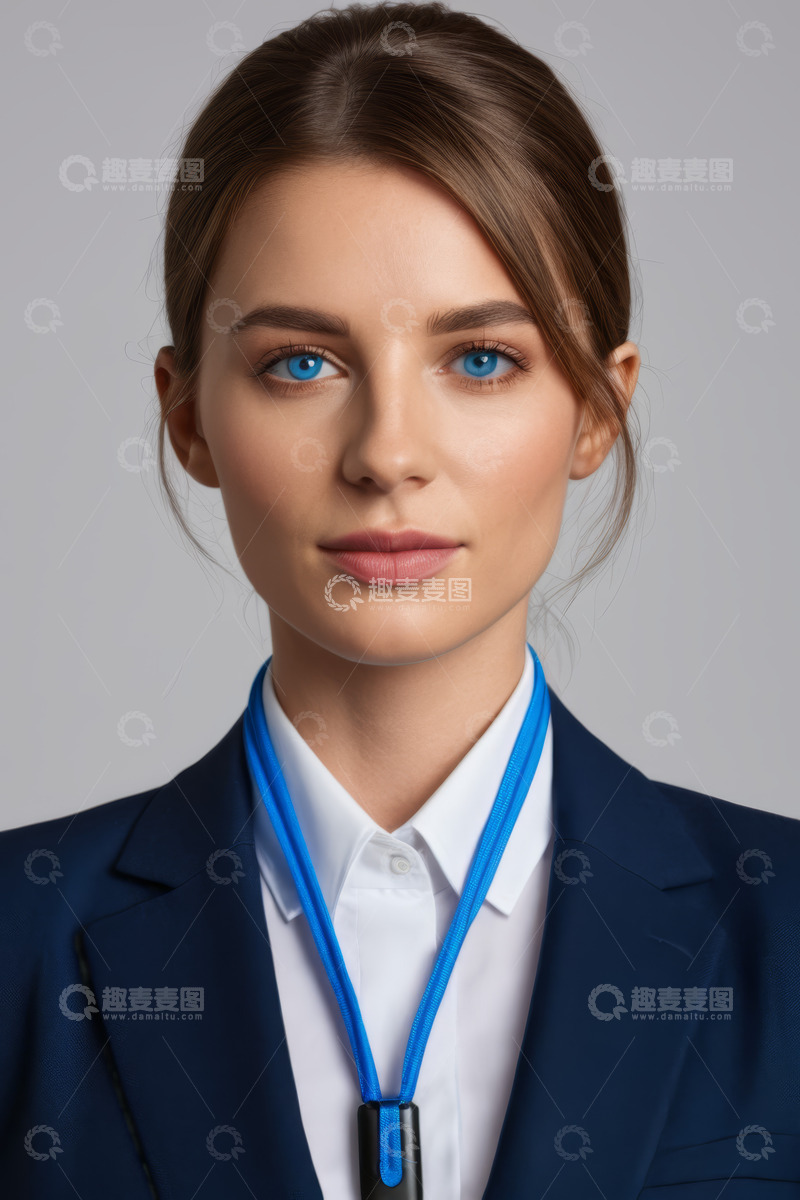 高清大图下载【趣麦麦图】职业女性半身肖像特写