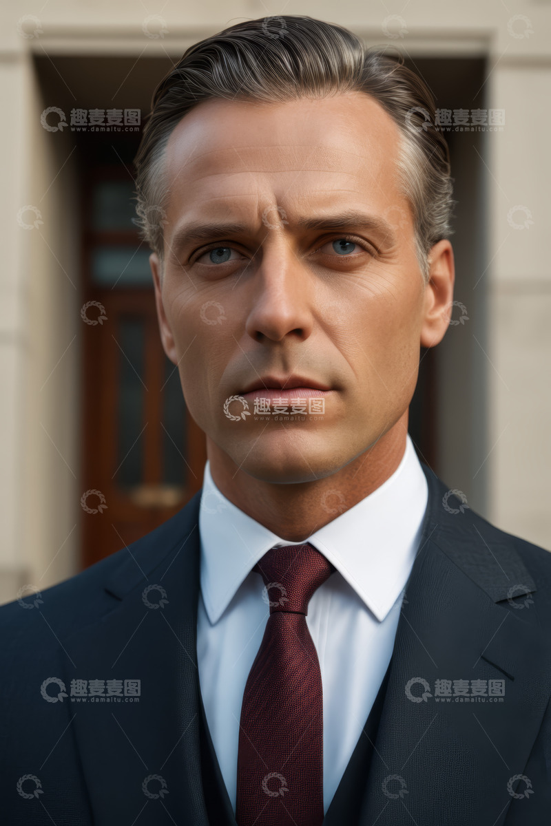 高清大图下载【趣麦麦图】西装革履成年男性正面肖像