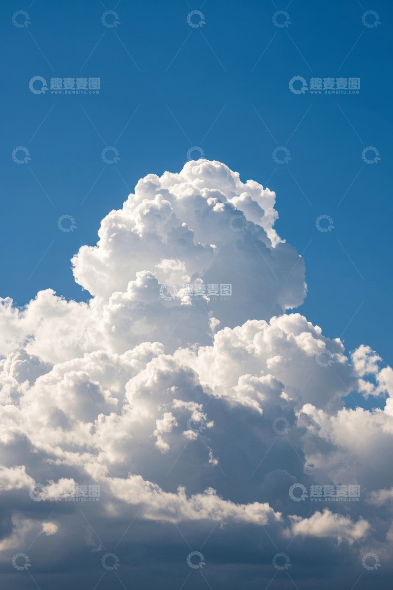 高清大图下载【趣麦麦图】蓝天白云蓬松云朵自然景观
