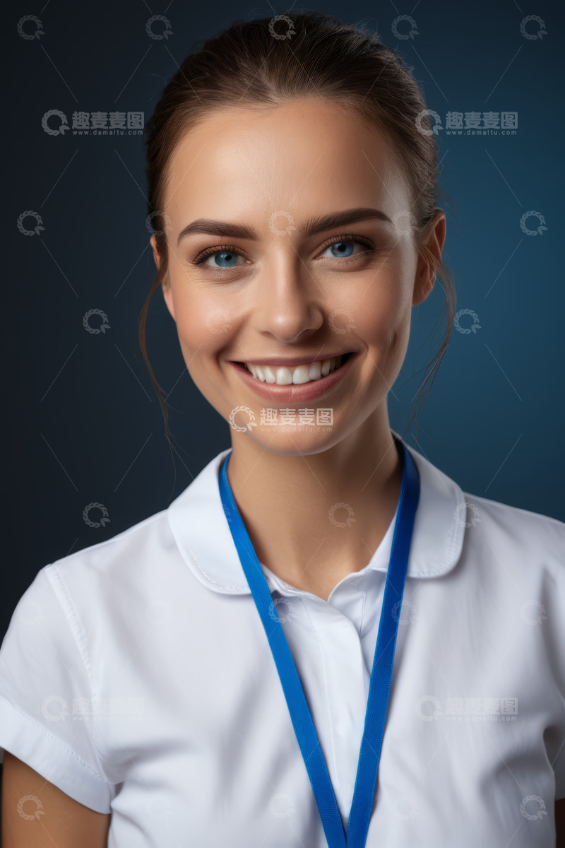 高清大图下载【趣麦麦图】微笑年轻女性职业肖像