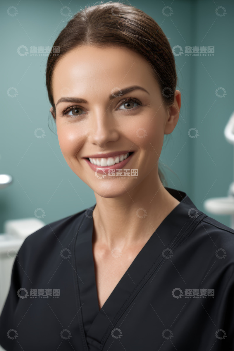高清大图下载【趣麦麦图】微笑女医生特写