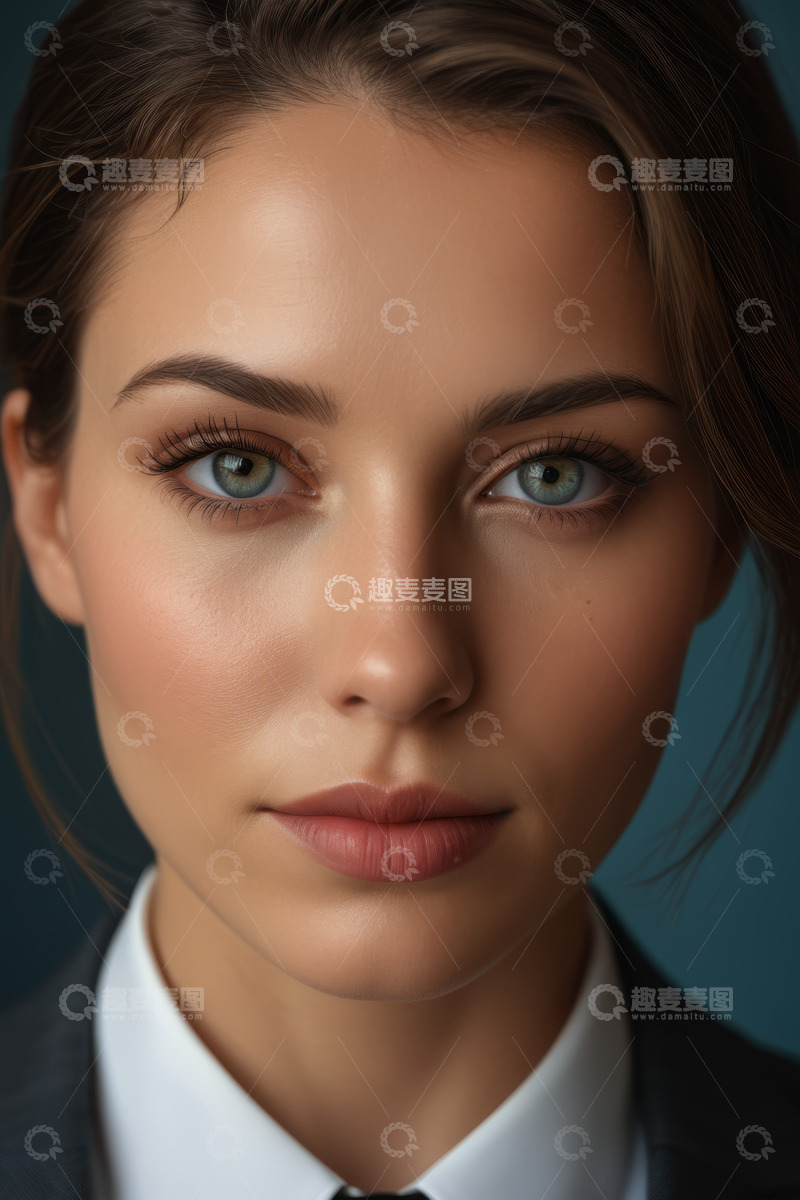 高清大图下载【趣麦麦图】年轻职业女性面部特写