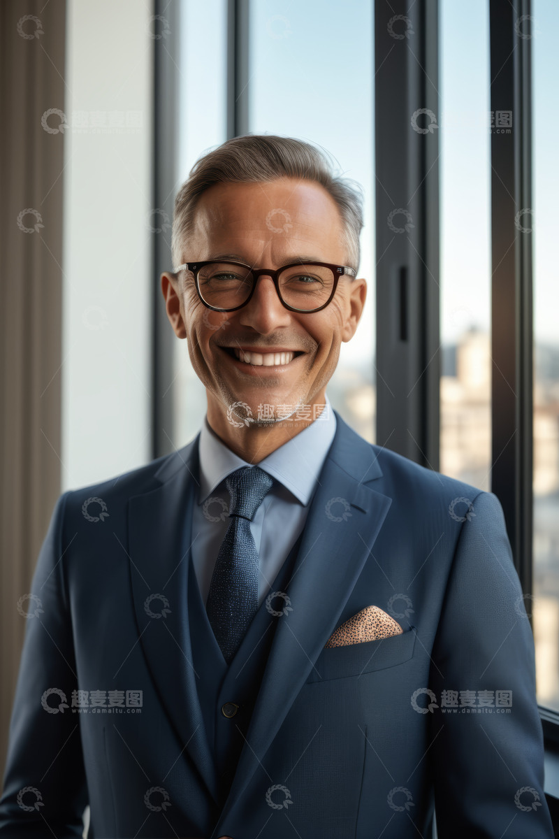 高清大图下载【趣麦麦图】商务男士微笑肖像
