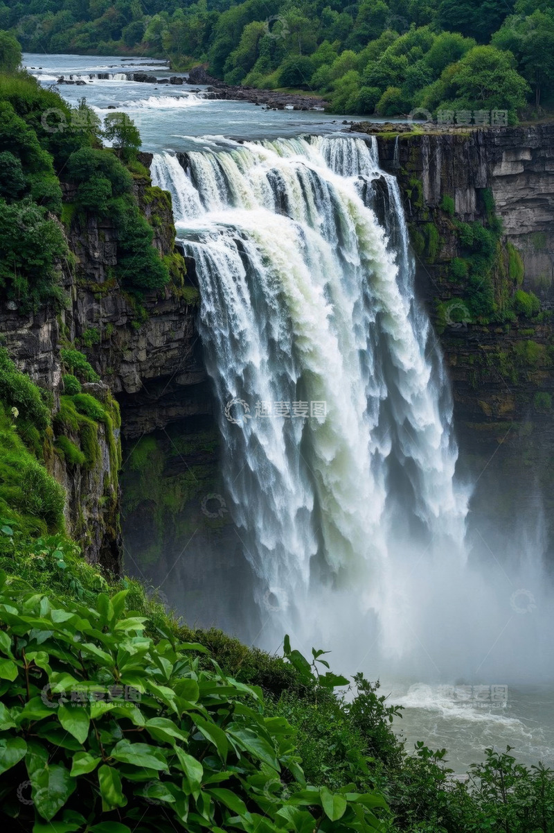 高清大图下载【趣麦麦图】壮观瀑布自然景观