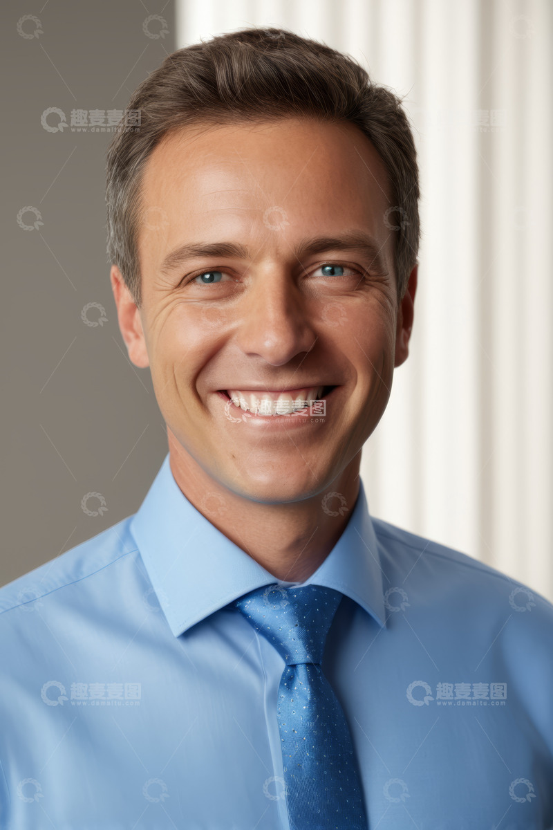 高清大图下载【趣麦麦图】商务男士微笑肖像