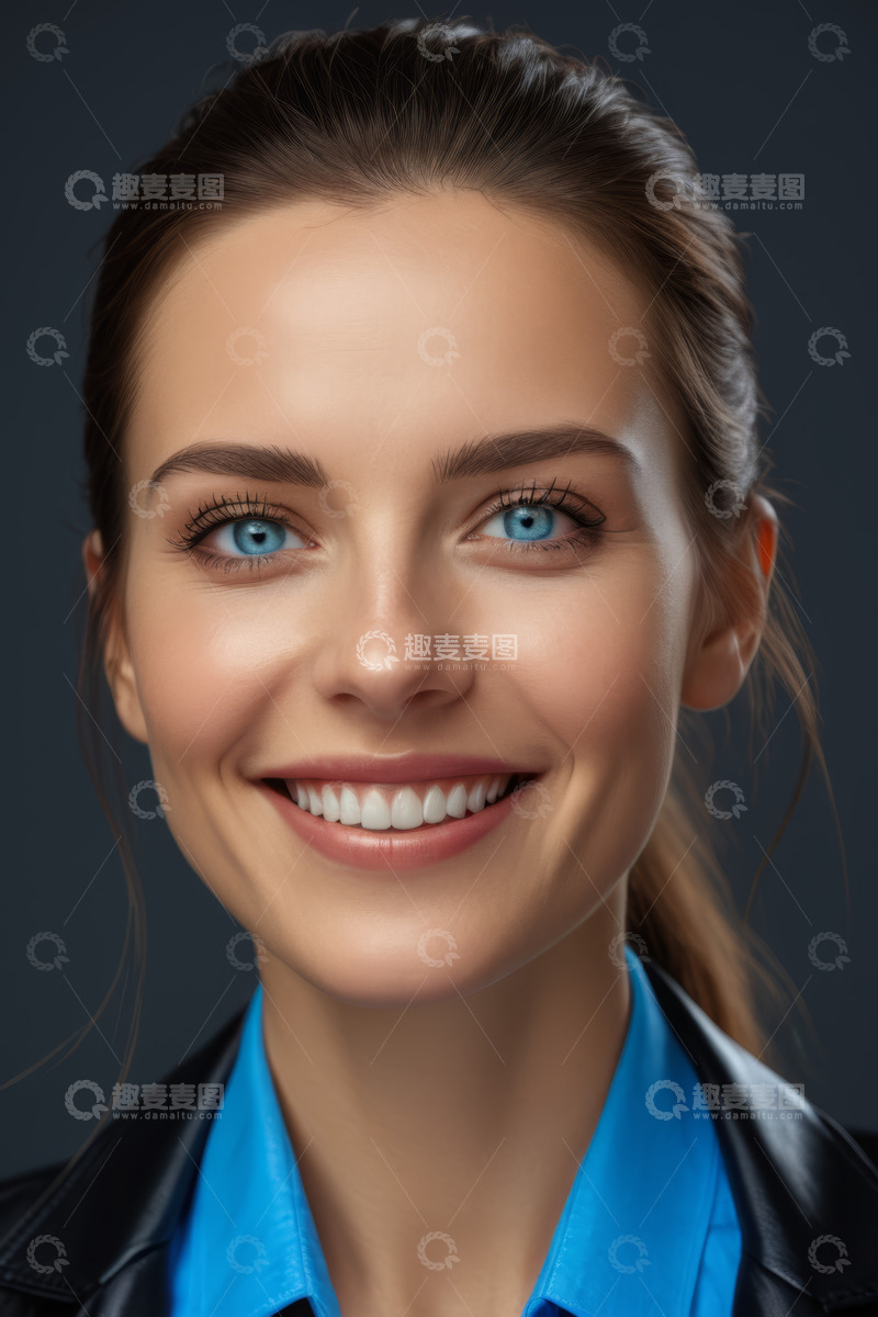 高清大图下载【趣麦麦图】微笑年轻女性职业肖像