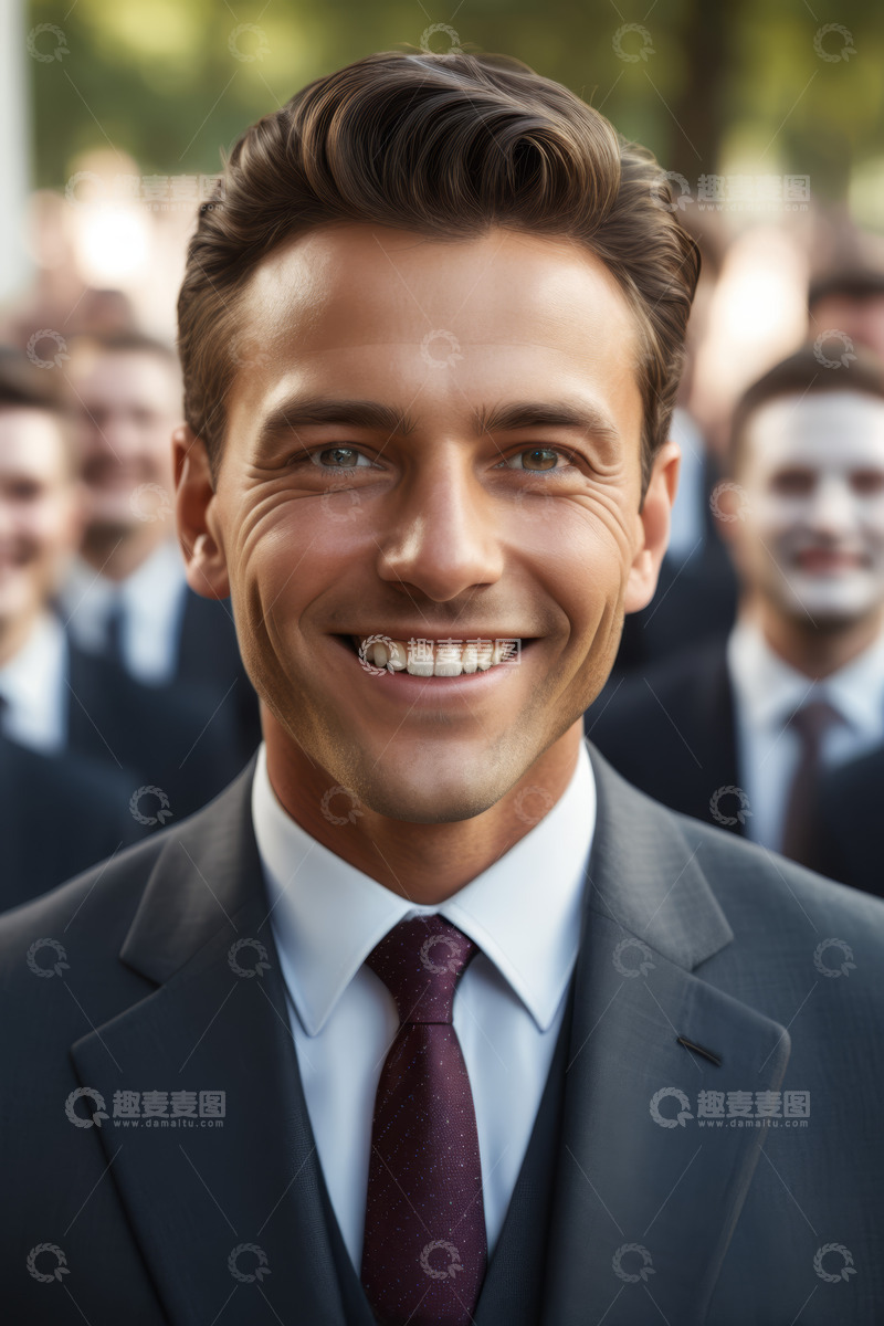 高清大图下载【趣麦麦图】商务男士微笑肖像