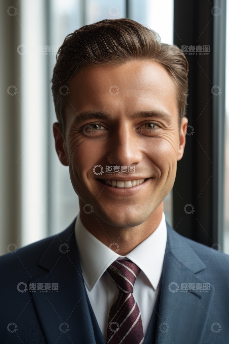 高清大图下载【趣麦麦图】微笑商务男士肖像