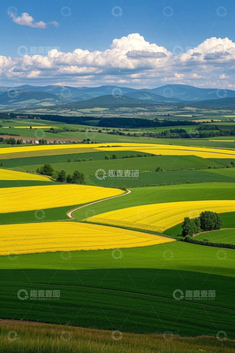 高清大图下载【趣麦麦图】田野风光远景图