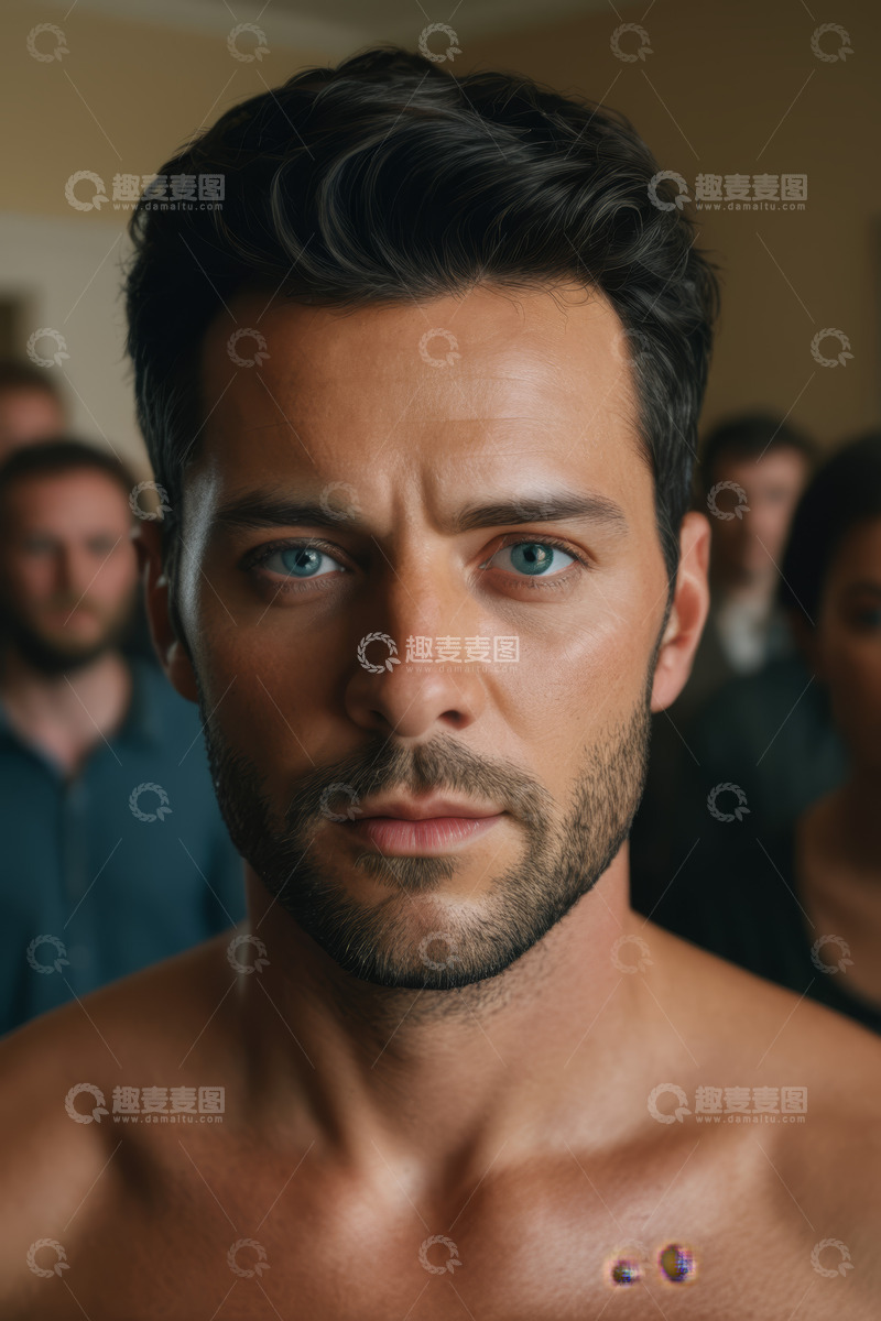 高清大图下载【趣麦麦图】半身男性人物肖像