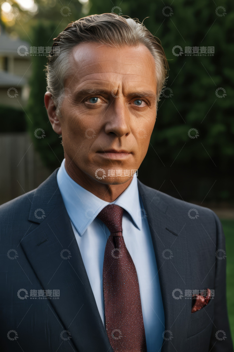高清大图下载【趣麦麦图】西装男士户外正面肖像