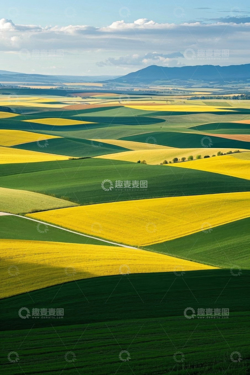 高清大图下载【趣麦麦图】广袤田野多彩农田景观