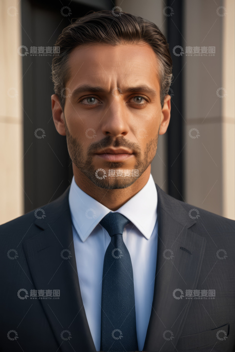 高清大图下载【趣麦麦图】身着西装的男士人物肖像