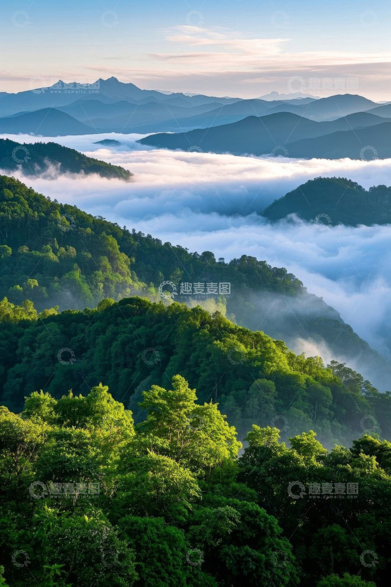 高清大图下载【趣麦麦图】山林云海自然风光
