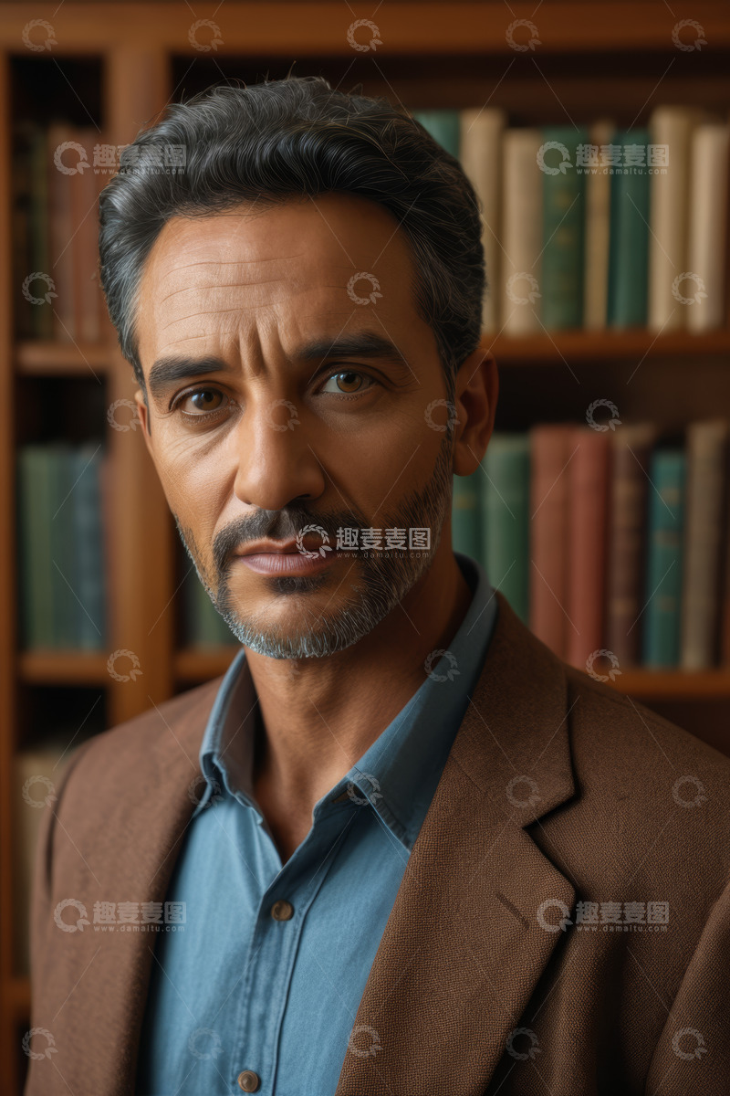 高清大图下载【趣麦麦图】穿着西装的成熟男性肖像
