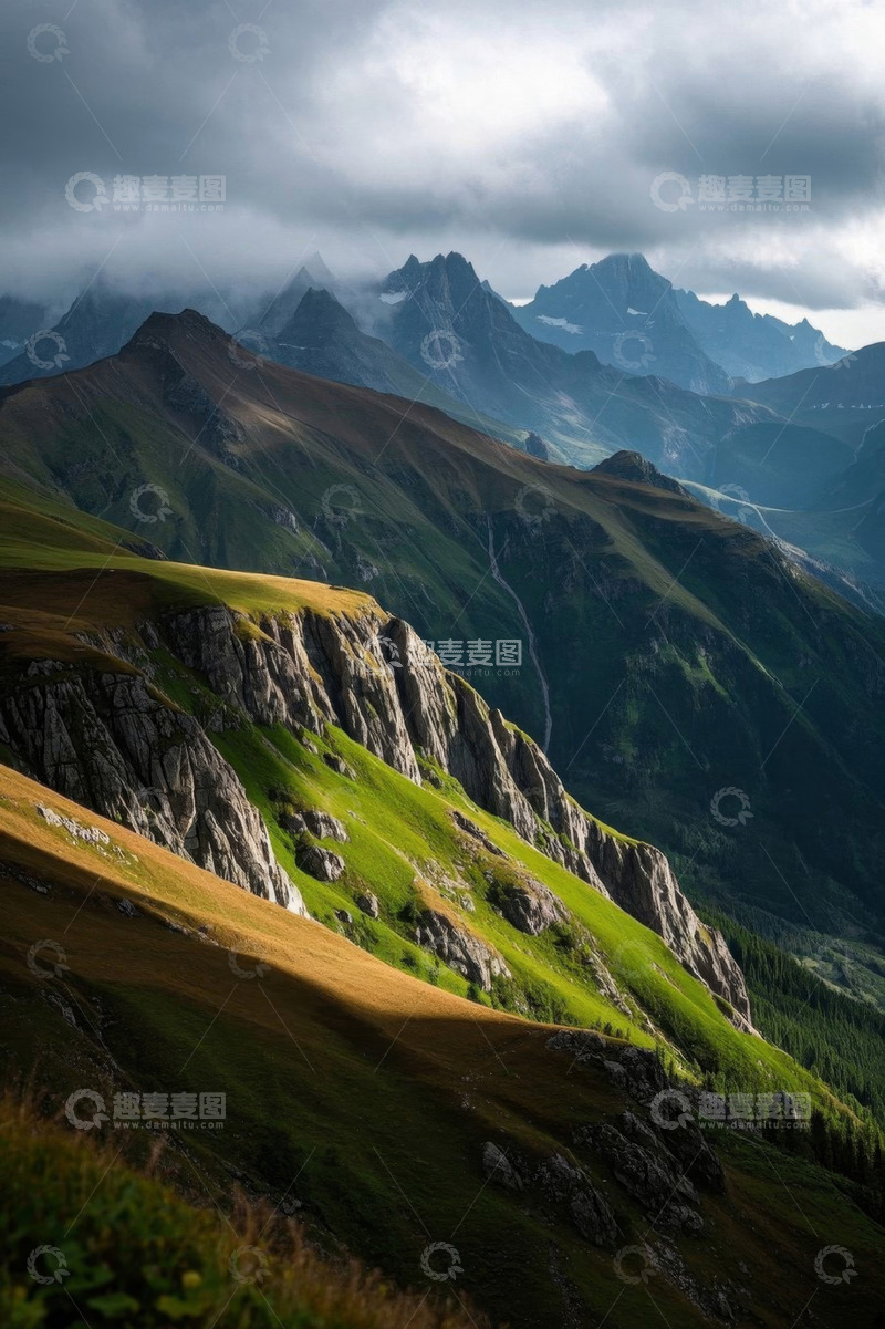 高清大图下载【趣麦麦图】山峦起伏的自然风光