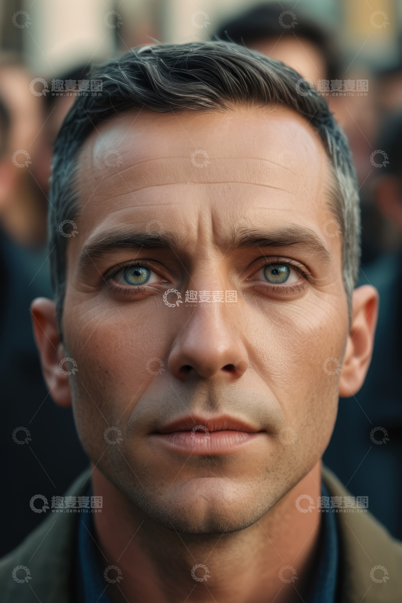 高清大图下载【趣麦麦图】男子特写面部表情素材