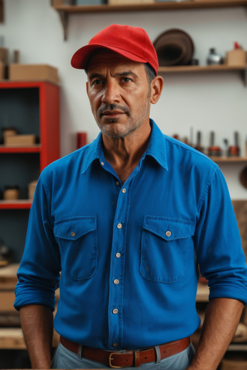 车间工人工装肖像