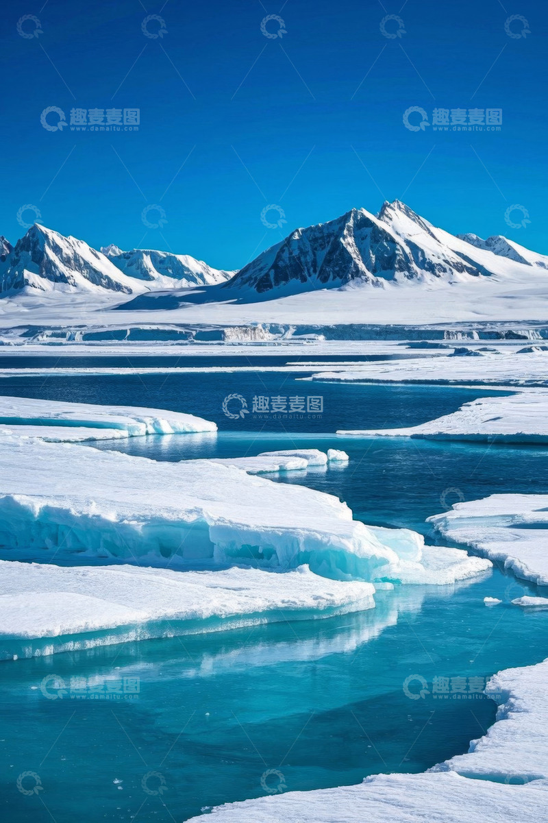 高清大图下载【趣麦麦图】冰川雪山地貌全景