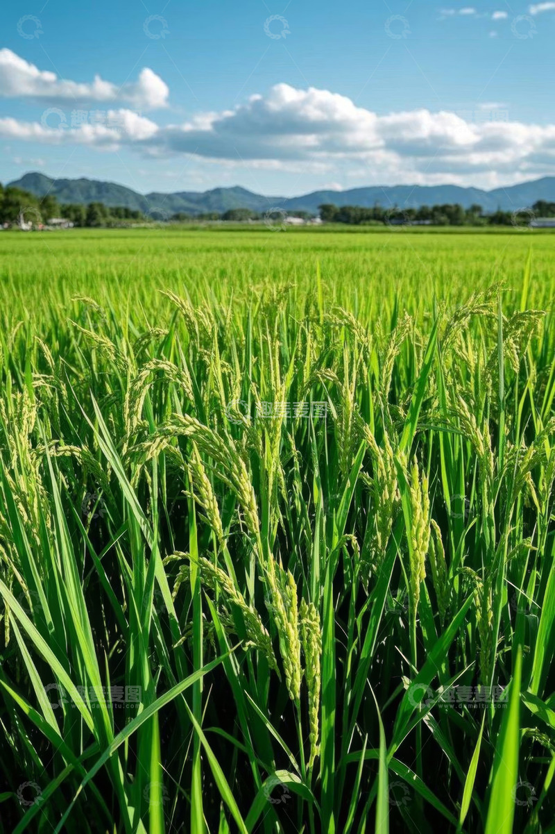 高清大图下载【趣麦麦图】绿色稻田自然风光