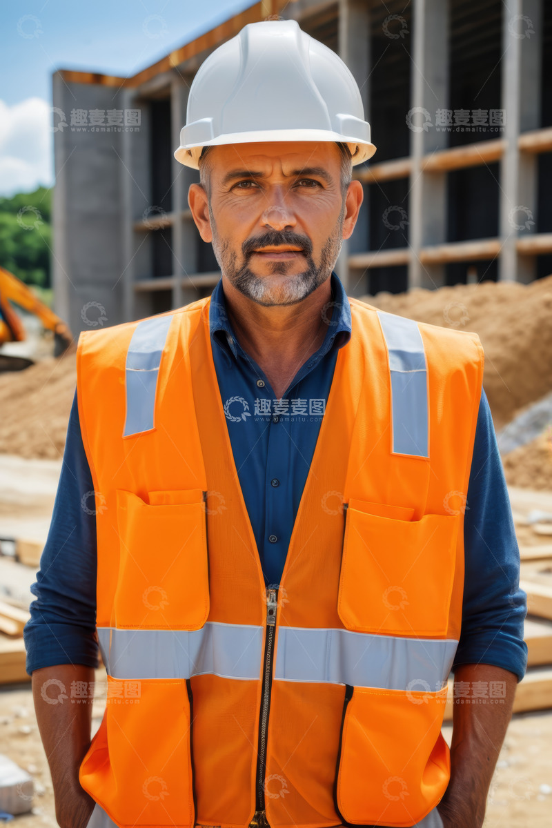 高清大图下载【趣麦麦图】建筑工地工人工作形象