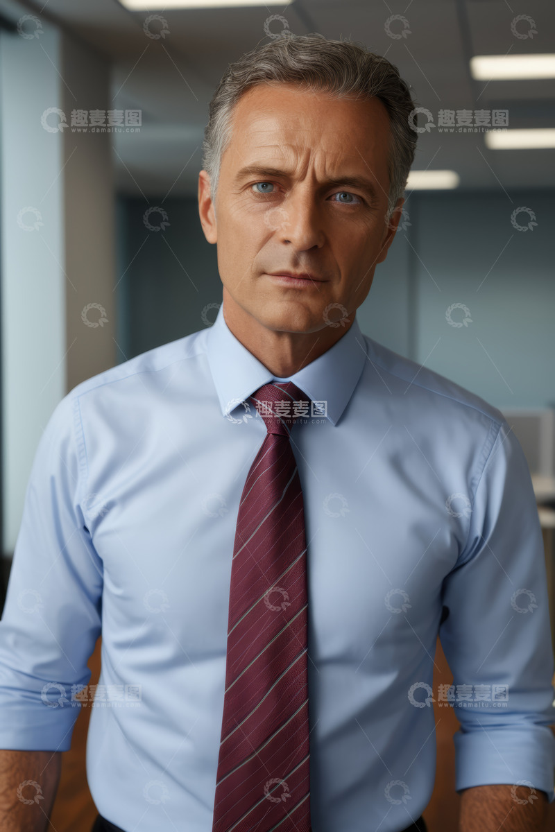 高清大图下载【趣麦麦图】商务男士办公室肖像
