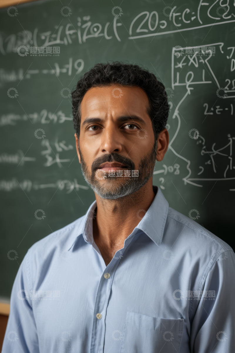 高清大图下载【趣麦麦图】教室中站立的男性教师