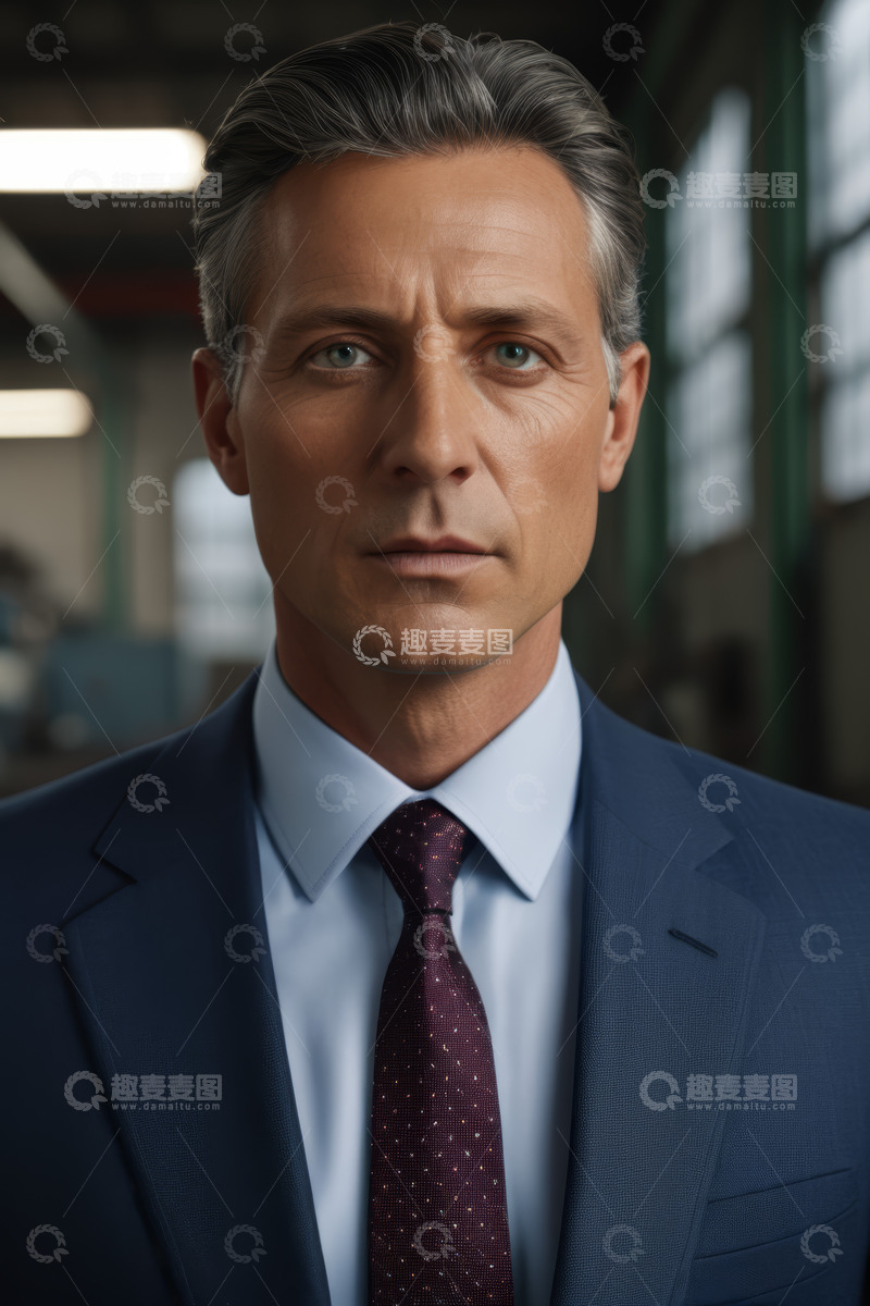 高清大图下载【趣麦麦图】西装革履男士正面肖像
