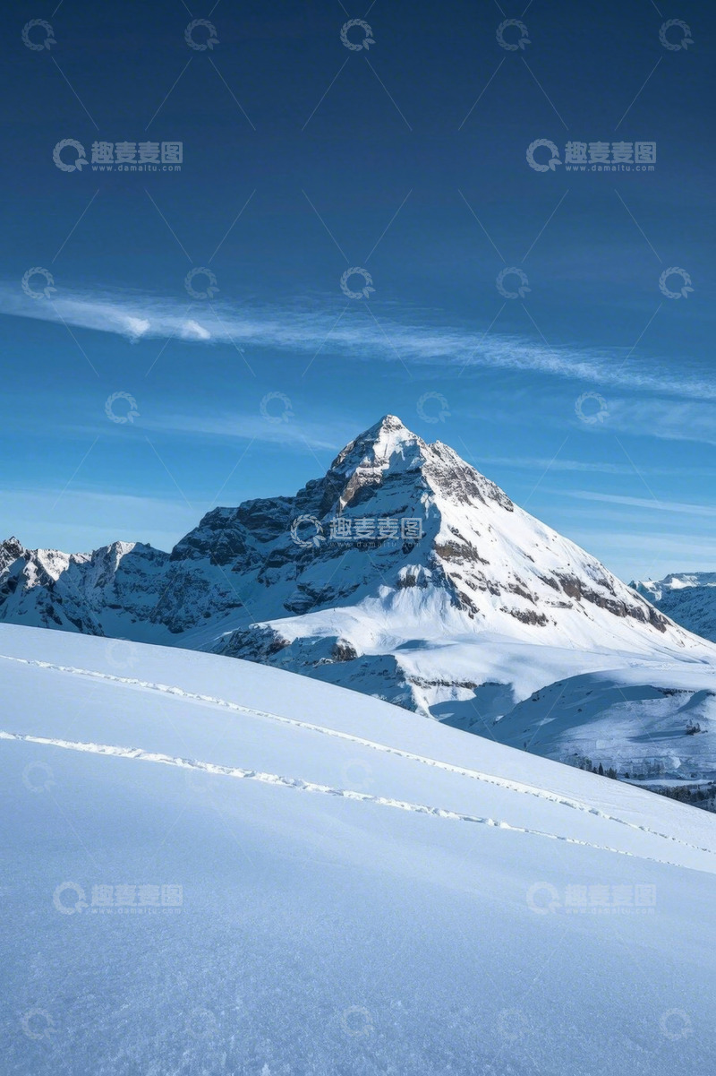 高清大图下载【趣麦麦图】雪山风景全景