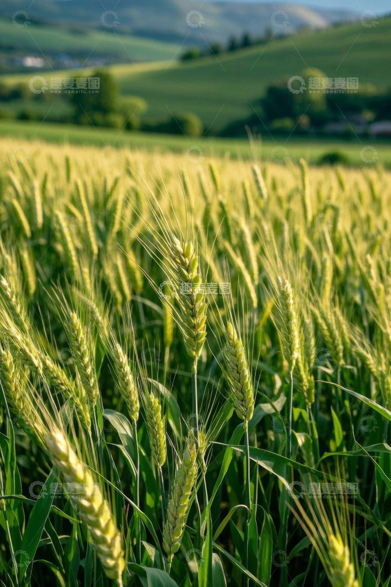 高清大图下载【趣麦麦图】绿色麦田田园风光