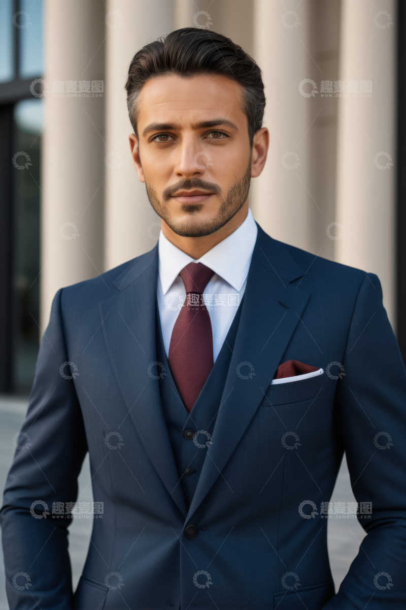 高清大图下载【趣麦麦图】身着西装的男士正装肖像