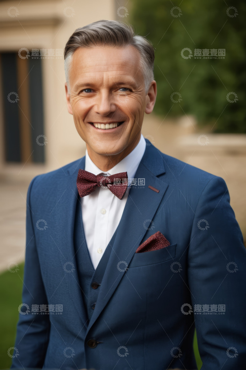 高清大图下载【趣麦麦图】穿着西装微笑的成熟男士