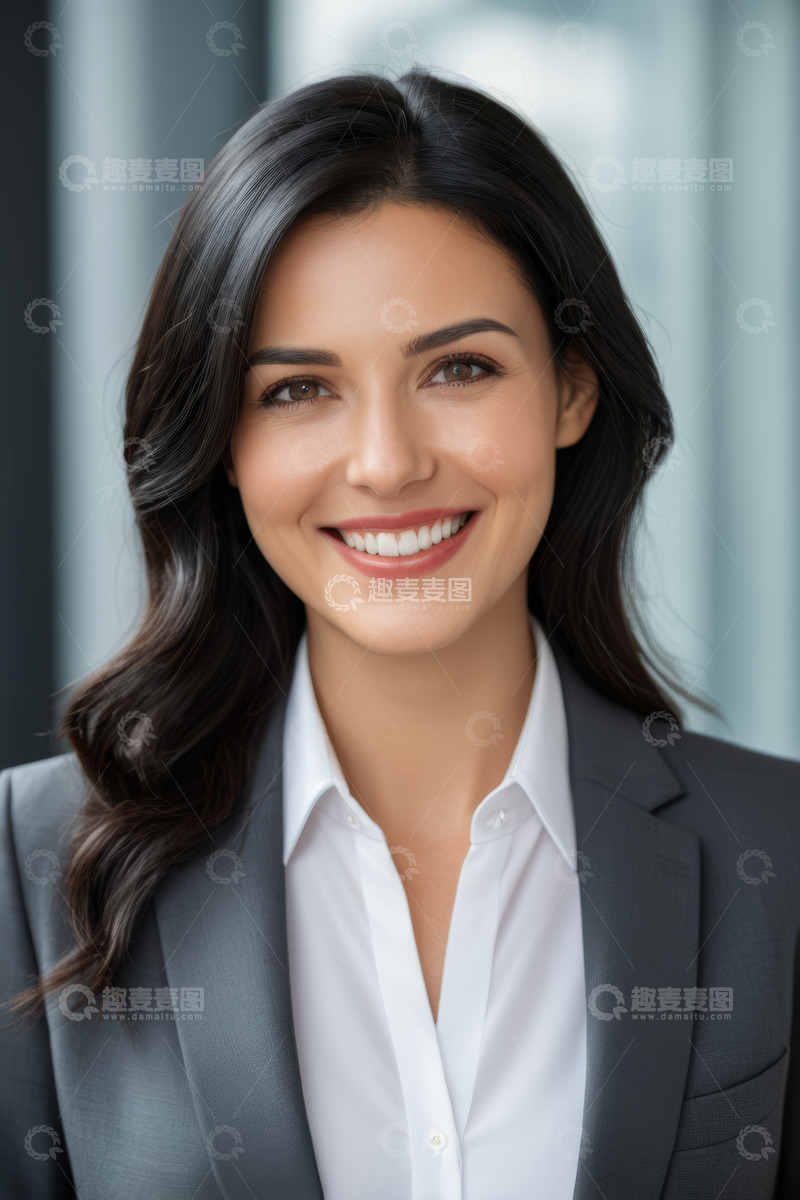高清大图下载【趣麦麦图】微笑女商人职业肖像